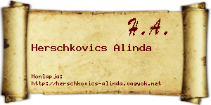 Herschkovics Alinda névjegykártya